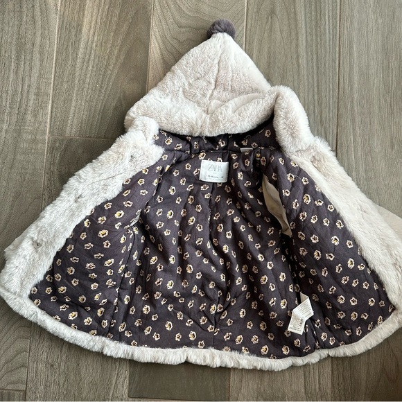 ZARA Kids Furry Coat Size 12-18 Months - Picture 11 of 14